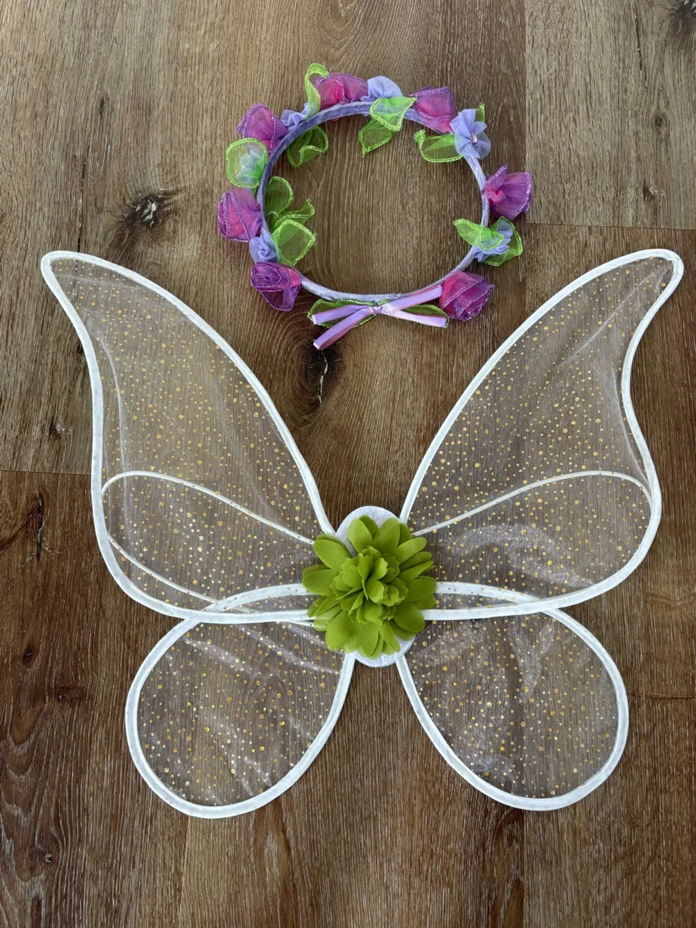 Gabby’s Dollhouse Kitty Fairy Costume Dress with Wings and Head Pieces Sz:4